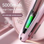 Lisseur sans fil Mini 2 en 1 avec rouleau USB 5000mAh Max 200 degrés, boucleur portable sans fil, 4 niveaux – Image 5