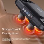 Pistolet de massage à quatre têtes, pistolet de massage pour corps entier – Image 6