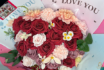 Bouquet Éternel « Love You » – Roses Élégantes & Fleurs Délicates